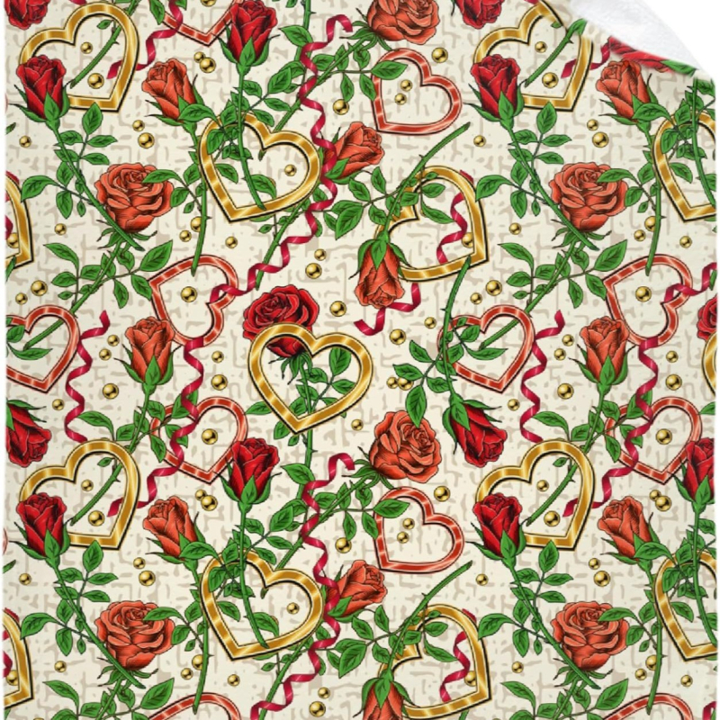 Punase südamemustriga sõbrapäeva tekk flanellmaterjalist pühadekingitus poiss- ja tüdruksõbrale