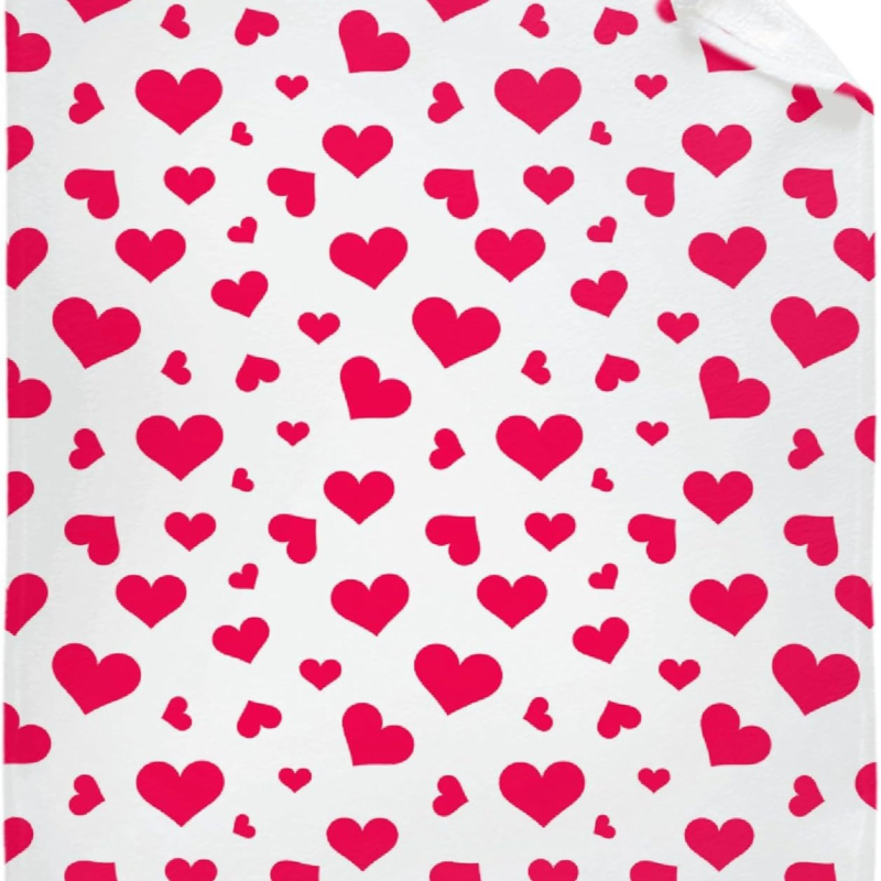 Punase südamemustriga sõbrapäeva tekk flanellmaterjalist pühadekingitus poiss- ja tüdruksõbrale