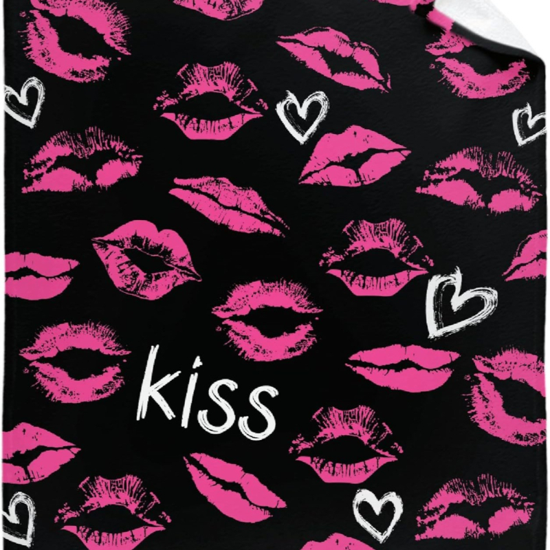 Punase südamemustriga sõbrapäeva tekk flanellmaterjalist pühadekingitus poiss- ja tüdruksõbrale