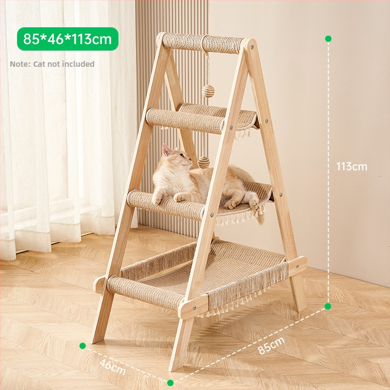 Macskamászó állvány Macskafészek Macskafa Integrált macskakellékek Four Seasons Univerzális Háztartási Macskajáték Kis Lakás Szizál Kapaszkodóoszlop