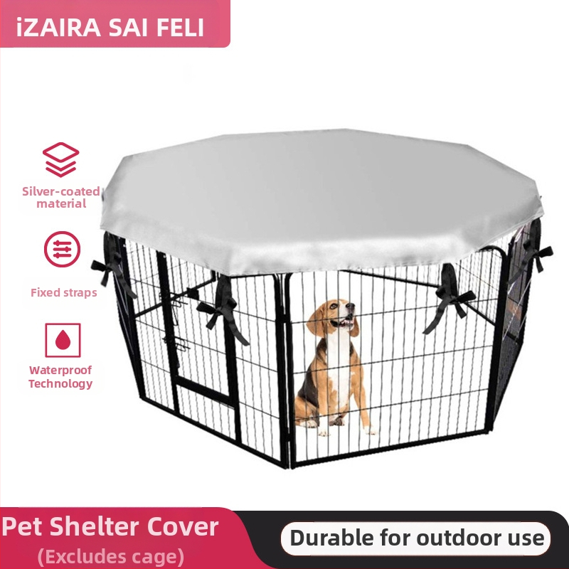 Prekogranični stropni pokrov za gnijezdo za kućne ljubimce, vanjsko dvorište, vodootporni i otporni na kišu, pokrov za pseće kaveze, sjenčanje i prozračni osmerokutni stropni pokrov