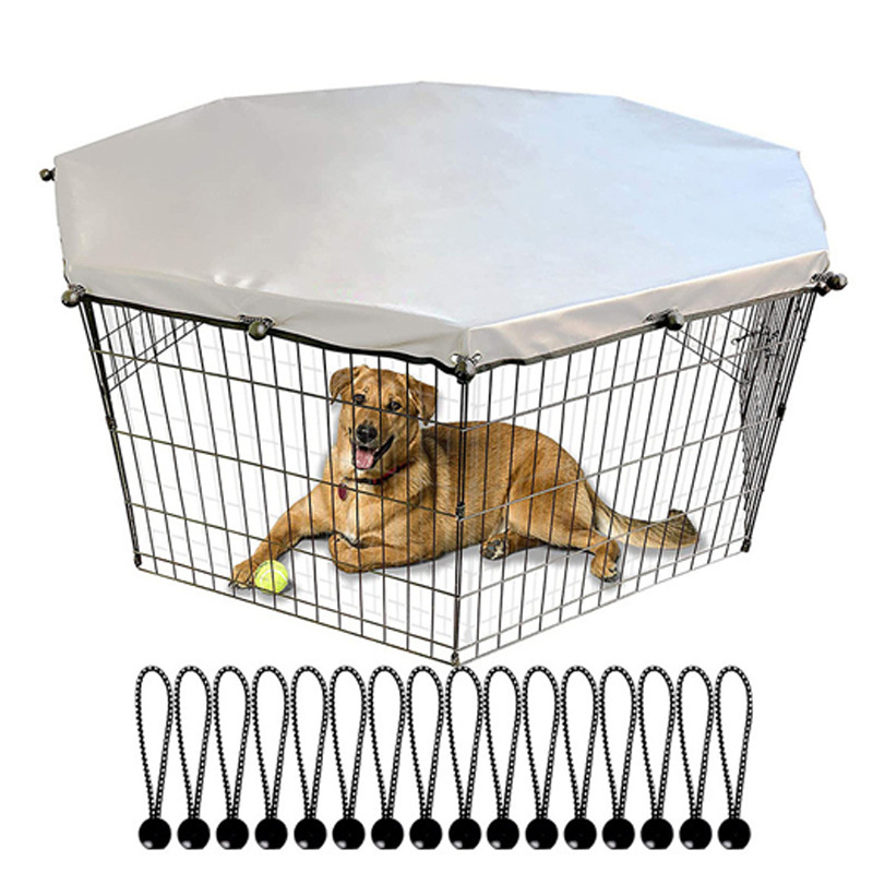 Prekogranični stropni pokrov za gnijezdo za kućne ljubimce, vanjsko dvorište, vodootporni i otporni na kišu, pokrov za pseće kaveze, sjenčanje i prozračni osmerokutni stropni pokrov