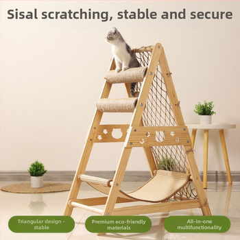 Νέα μεγάλη σχάρα αναρρίχησης για γάτες, ξύλινη πλατφόρμα για φωλιά γάτας, σχάρα πολλαπλών γατών, κατάλληλη για παιχνίδι και ύπνο, μονοκόμματη γενιά μαλλιών