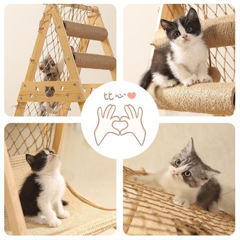 Νέα μεγάλη σχάρα αναρρίχησης για γάτες, ξύλινη πλατφόρμα για φωλιά γάτας, σχάρα πολλαπλών γατών, κατάλληλη για παιχνίδι και ύπνο, μονοκόμματη γενιά μαλλιών