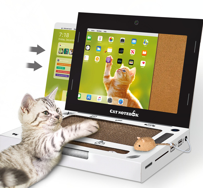 Notebook ploča za grebanje mačaka konzola za igru Cat Manager ploča za grebanje mačaka u obliku računala otporna na habanje i ne linja veleprodaja kućnih ljubimaca mačaka
