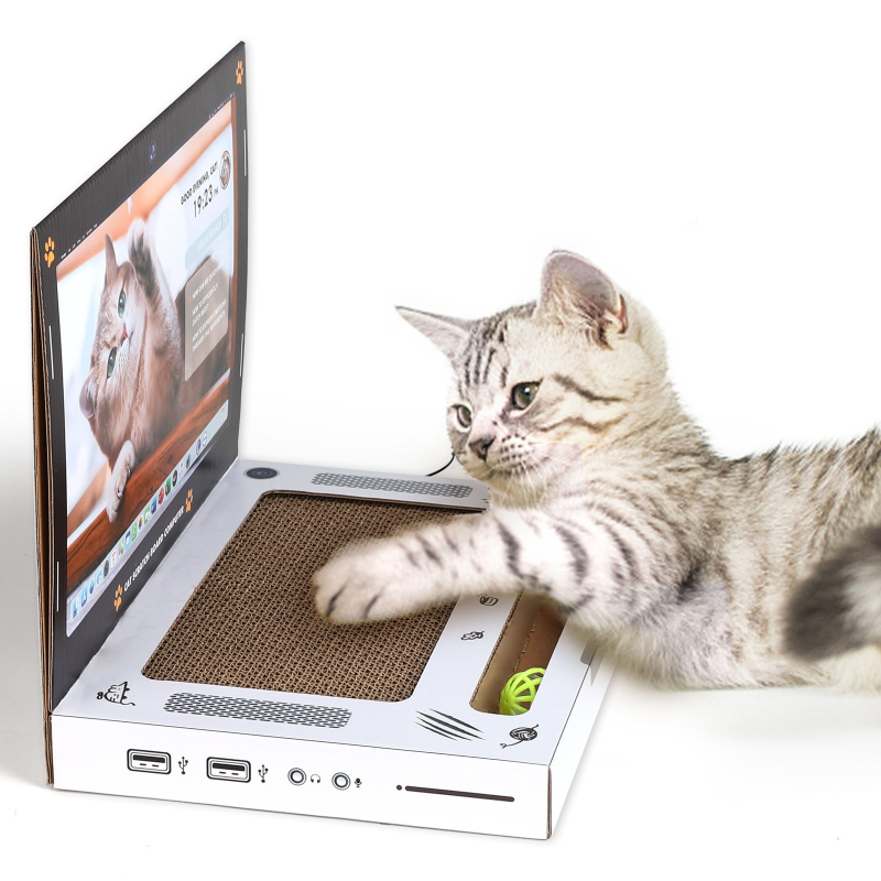 Notebook ploča za grebanje mačaka konzola za igru Cat Manager ploča za grebanje mačaka u obliku računala otporna na habanje i ne linja veleprodaja kućnih ljubimaca mačaka