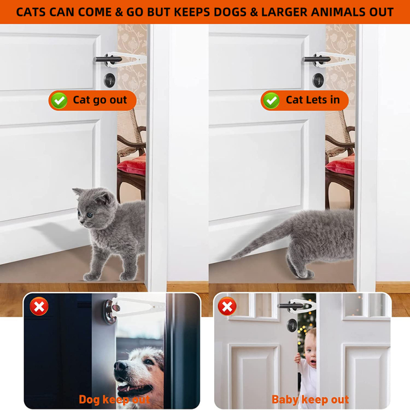 Piiriülene uus ukseprao lukk loomade söötmise kontrollimiseks ukseprao suuruse lukk lapse turvalukk, et takistada endal ukse avamist