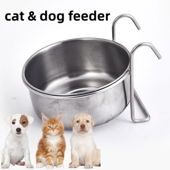Μπολ για σκύλους Κύπελλο για σκύλους από ανοξείδωτο ατσάλι, γάτα, τροφή για σκύλους, ποτήρι νερού, κρεμαστό σταυρό περίγραμμα, ζεστό σε απόθεμα, εργοστάσιο χονδρικής, ποτήρι πουλιών