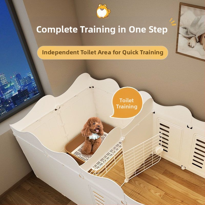Plot pre domáce zvieratá, jedna miestnosť, jeden strážny pes, vnútorná klietka pre psa, stredný a malý pes, plyšový plyšový plot Bixiong s izolačnými dverami