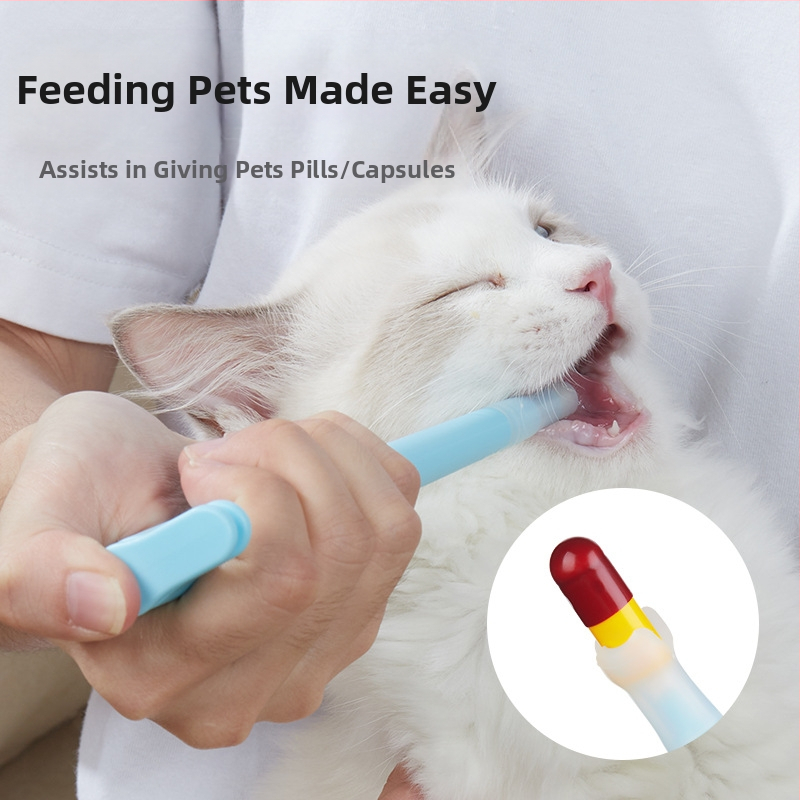 Хранилка за лекарства за домашни любимци, Хранилка за лекарства за котки, Хранилка за лекарства за кучета и котки, Пръчица за хранене с лекарства за котки и кучета, Хранилка с таблетки против насекоми Can Feove