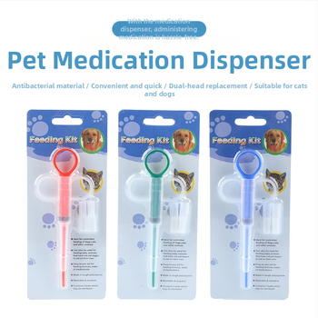 Фабрична едро на едро подобрена хранилка за домашни любимци, хранилка за кучета и котки, тласкаща се, мокра и суха, двойно предназначена, двойна главичка