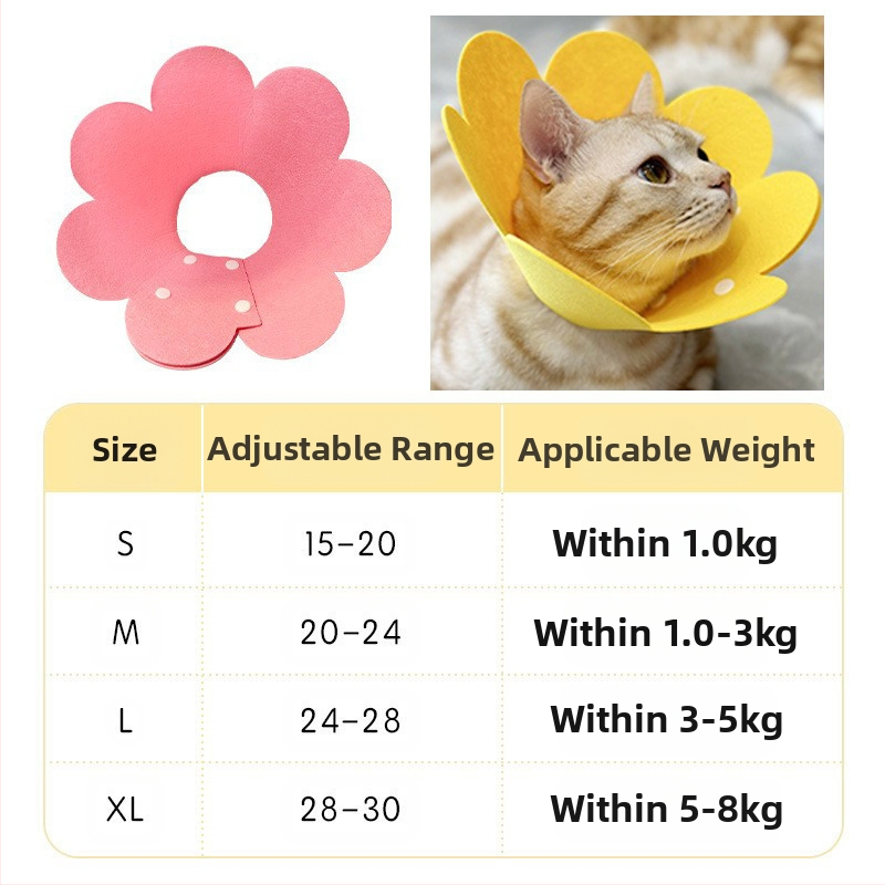 Ogrlica Sunflower Elizabeth Ogrlica za kućne ljubimce Mačka Elizabeth Ogrlica za pse Sterilizirana pokrivala za glavu protiv lizanja