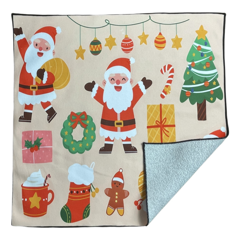 Kalėdinė tema su šimtu lopų ir spalvotu lipniu audiniu su karštu išpardavimu, nemokamas spausdinimas, sandėlyje gausu.