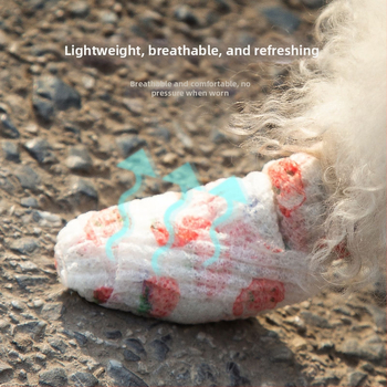 Κάλυμμα ποδιών μιας χρήσης για σκύλους, παπούτσια για κατοικίδια, αρκουδάκια που δεν πέφτουν από τον επίδεσμο ποδιών, αντι-βρώμικο πανί ποδιών