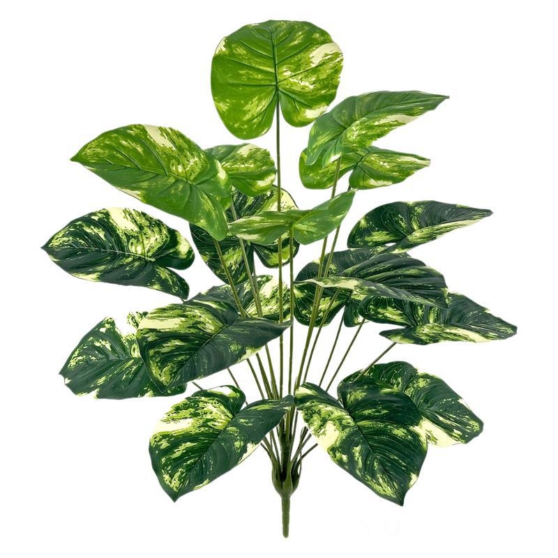 Dirbtinis žalias augalas vazoniniame bonsai medyje, vidaus ir svetainės dekoras, 18 galvų gėlių pothos, netikras augalas namams