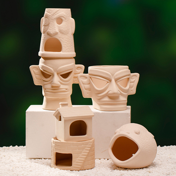 Akvaariumi haljastus, kudemisakvaarium, akvaariumi kaunistused, jämedateraline keraamika, kalade ja krevettide erikujuline varjualune, kudemisakvaarium, kudemiskeraamika, poti kaunistused