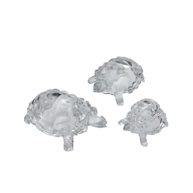 Skaidrus krištolo stiklo vėžlys, laimingas fengšui, auksinis vėžlys, stiklo gyvūnų miesto namo amatai, dekoratyviniai papuošalai, didmeninė prekyba