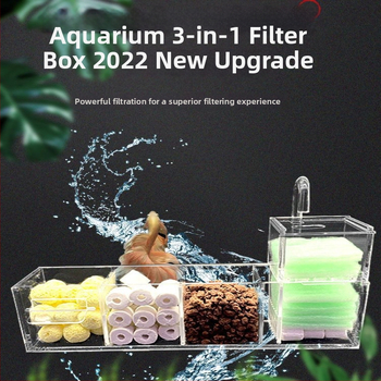 Ενυδρείο ψαριών, ενυδρείο, κουτί υπερχείλισης σταγόνων, κουτί φίλτρου, εξωτερικό φίλτρο άνω κυκλοφορίας, επιτοίχιος καθαριστής νερού