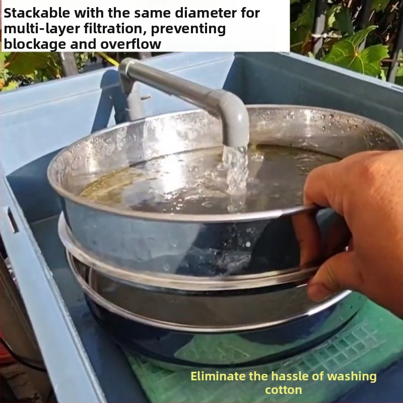 Žuvų bako žuvų tvenkinio filtro ekranas, itin smulkaus tinklelio nerūdijančio plieno sietas, apyvartos dėžė, žuvų mėšlo filtro tinklelis