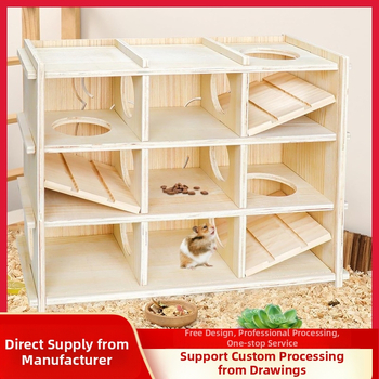 Medinis žiurkėno lizdas, žiurkėno laipiojimo pabėgimo namelis, „Auksinis lokys“, kelių miegamųjų labirintas, intelekto lavinimo žaislas, kraštovaizdžio reikmenys