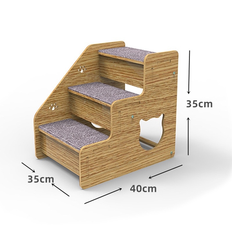 Kisállat ágy lépcső fa idős macska kutya ágy lépcső ugróasztal védelem ízület kanapé pedál létra