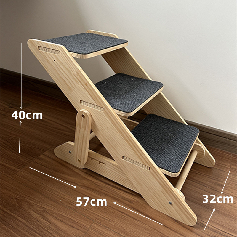 Kisállat ágy lépcső fa idős macska kutya ágy lépcső ugróasztal védelem ízület kanapé pedál létra