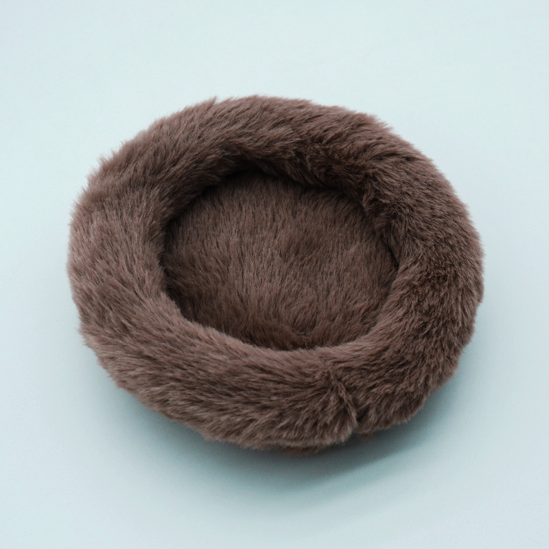 Žiurkėno medvilninis kilimėlis, triušio aksominis apvalus kilimėlis, žieminės voverės gėlės žiurkės auksinio lokio medvilninis lizdo šiltas kilimėlis, žiurkėno lizdo kilimėlis