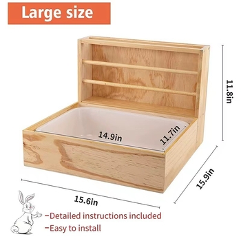 Tarpvalstybinis medžio masyvo žiurkėnų triušių šieno tiektuvas, medinis jūrų kiaulyčių tiektuvas, jūrų kiaulyčių triušių šieno stovas