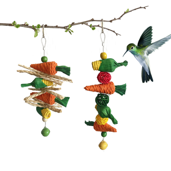 Igračka papiga ptica, igračka za ugriz hrčka, igračka za ugriz zeca Totoro, kutnjak, mala igračka za ptice za kućne ljubimce, ukras za ptičji kavez preko granice