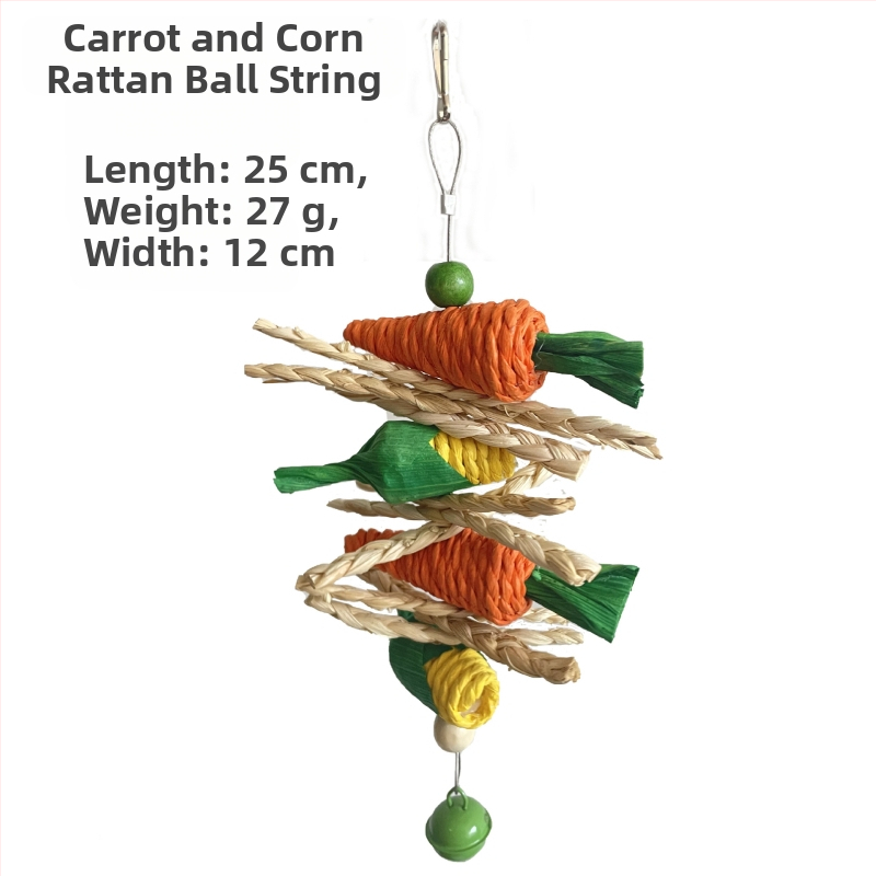 Igračka papiga ptica, igračka za ugriz hrčka, igračka za ugriz zeca Totoro, kutnjak, mala igračka za ptice za kućne ljubimce, ukras za ptičji kavez preko granice