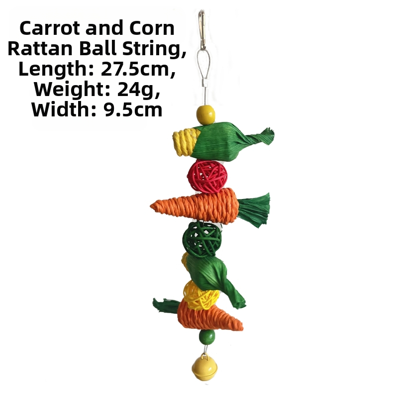 Igračka papiga ptica, igračka za ugriz hrčka, igračka za ugriz zeca Totoro, kutnjak, mala igračka za ptice za kućne ljubimce, ukras za ptičji kavez preko granice