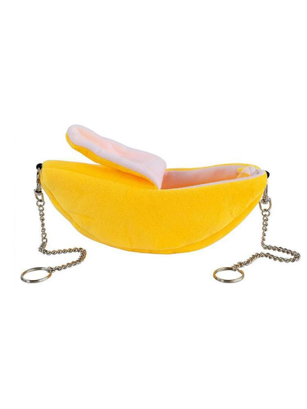 Hamsteri talvepesa banaanist rippvoodi kuldse siidist karu eriline soe puuvillane pesa peidetud väike voodi magamismaja dekompressioonimänguasjade tarvikud