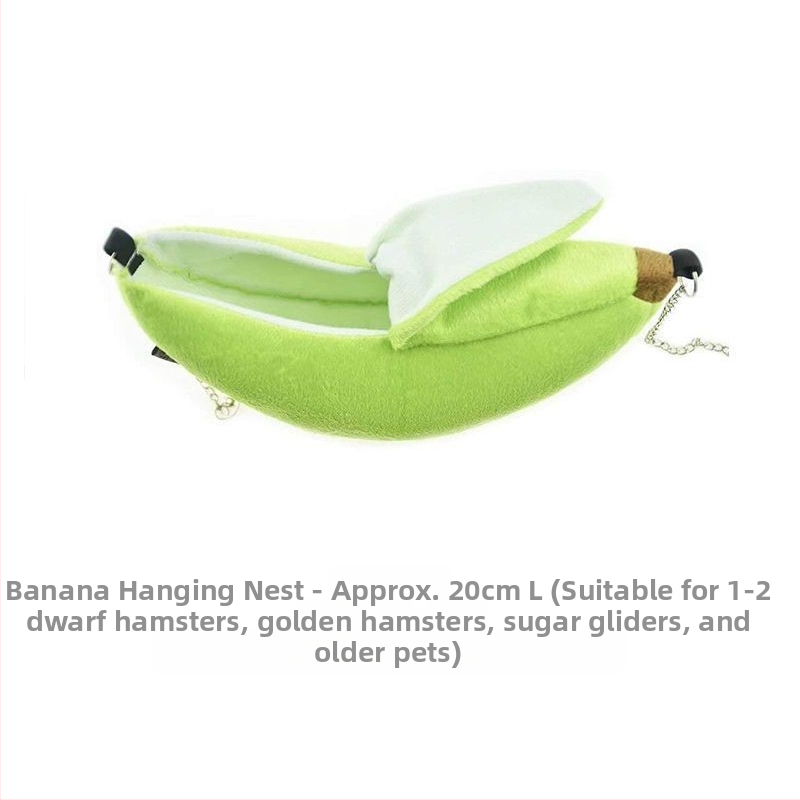 Hamsteri talvepesa banaanist rippvoodi kuldse siidist karu eriline soe puuvillane pesa peidetud väike voodi magamismaja dekompressioonimänguasjade tarvikud