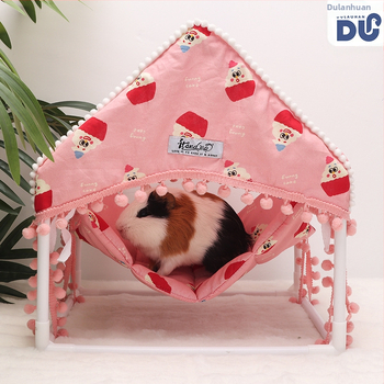 Prekogranični viseći šator za male kućne ljubimce, gnijezdo za spavanje zamorca, sklonište za zeca, vjeverice, šećerni jedrilica, trodimenzionalni stalak za viseću mrežu