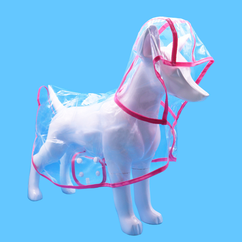 Прозрачен дъждобран за кучета, летни дрехи за домашни любимци с четири крака, водоустойчив, универсален дъждобран за кучета, PVC дрехи за кученца, дрехи за кучета