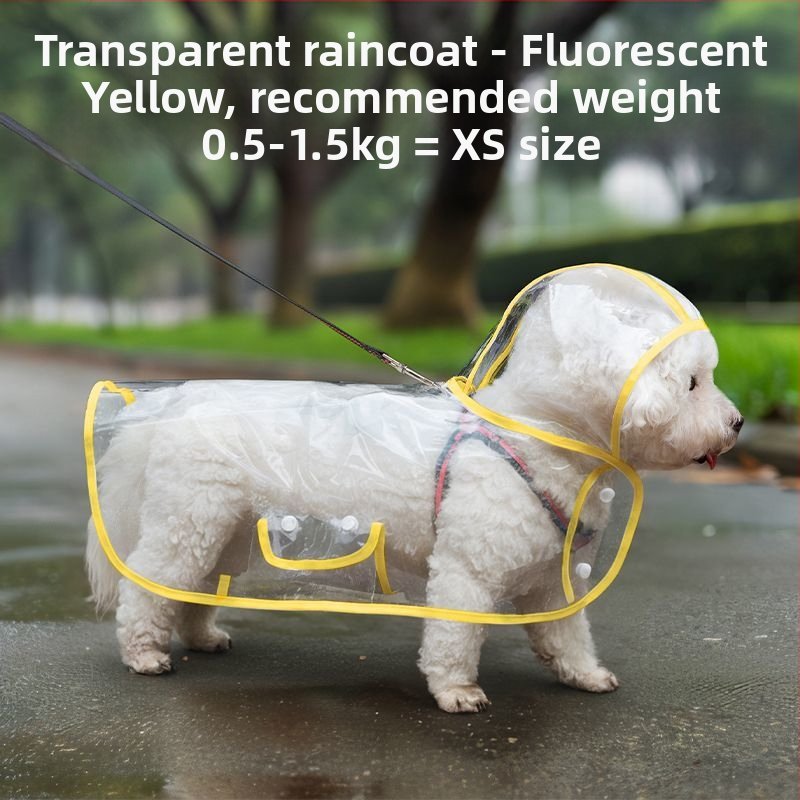 Kabanica za kućne ljubimce za pse, dan za vuču, mali pas, Bixiong Teddy Out, četiri noge, protiv mokrih vanjskih proizvoda, veleprodaja