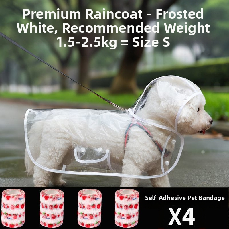 Kabanica za kućne ljubimce za pse, dan za vuču, mali pas, Bixiong Teddy Out, četiri noge, protiv mokrih vanjskih proizvoda, veleprodaja