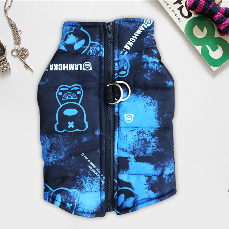 Rudens ir žiemos nauji šunų drabužiai Teddy Bomei dideliems ir mažiems šunims, medvilninė striukė, liemenė, vandeniui atsparūs kačiukų drabužiai