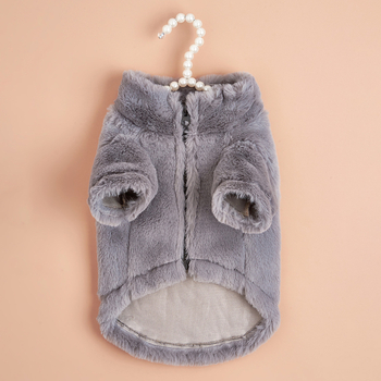 Ρούχα για κατοικίδια, Μπουφάν από τεχνητή γούνα κουνελιού, Μοντέρνα ρούχα για γάτες, Διασημότητες, Φθινόπωρο και Χειμώνας, Ζεστά ρούχα για σκύλους, Μπουφάν