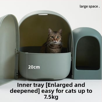 Άμμος για γάτες Mashu πλήρως κλειστός, μεγάλος, μικρός, αποσμητικός τύπου διαδρόμου για γάτες, αντιπυρετικός