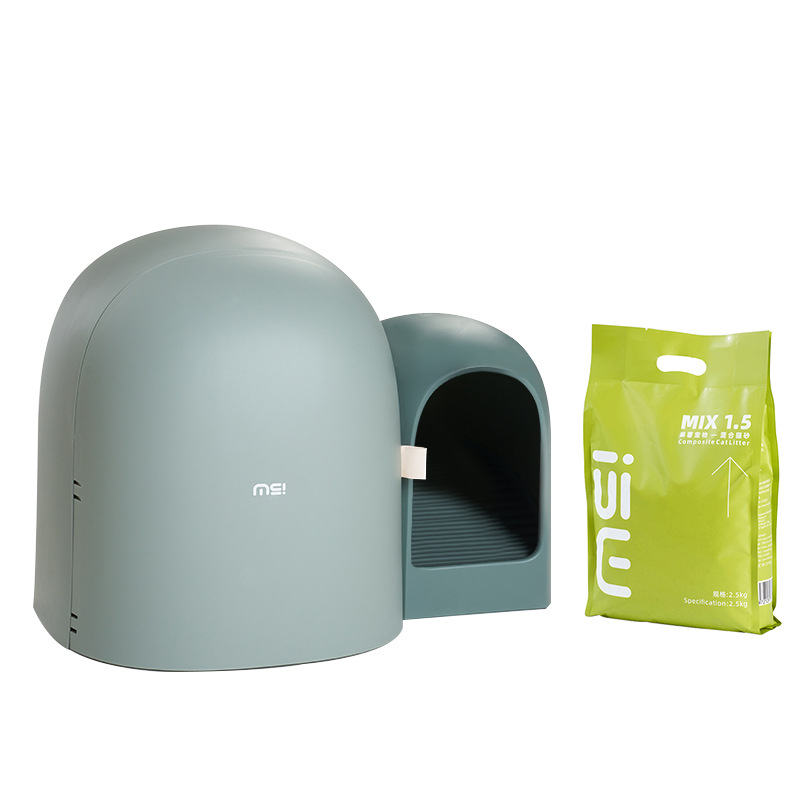 Кутия за котешка тоалетна Mashu, напълно затворена, голяма, малка, голяма, тип коридор, дезодорант, против пръски