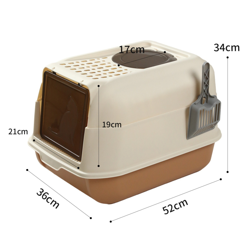 Пълнозатворен голям басейн за котешка тоалетна с двоен режим, полузатворен басейн за котешка тоалетна, противопръскваща тоалетна за домашни любимци
