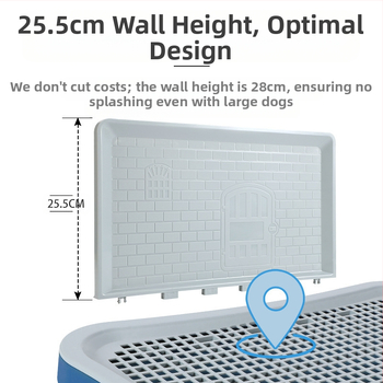 Piiriülesed plahvatused, suurte, väikeste ja keskmise suurusega koerte lameda seinaga teddy-ruuduline koeratualett otse tehasest tarnimiseks