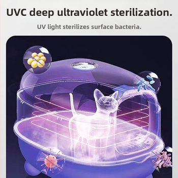 Υπερμεγέθης άμμος για γάτες πλήρως κλειστή αποσμητική τουαλέτα γάτας πτυσσόμενη πιεστική υπεριώδης αποστείρωση ουρητήριο γάτας χονδρικής