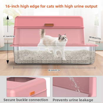 Διασυνοριακή, πλήρως κλειστή, εξαιρετικά μεγάλη αμμολεκάνη γάτας, ψηλή και παχύρρευστη, αντι-άμμος και αντιδιαβρωτική, από ανοξείδωτο χάλυβα, με υψηλές πωλήσεις