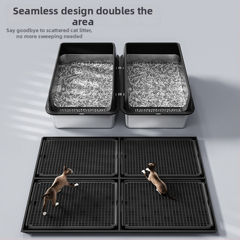 Χαλί άμμου γάτας με αντιπιλίσματα Χαλί γάτας διπλής στρώσης Χαλί ελέγχου άμμου γάτας Τραπέζι ελέγχου άμμου τουαλέτας γάτας ειδικό για λεκάνη άμμου γάτας