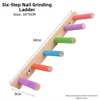 Παιχνίδι παπαγάλου Budskin, σκάλα αναρρίχησης με σχοινί, ξύλινη σκάλα, ράμφος λείανσης, διαδραστική σκάλα, κούνια πουλιών, αξεσουάρ κλουβιών πουλιών