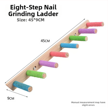 Παιχνίδι παπαγάλου Budskin, σκάλα αναρρίχησης με σχοινί, ξύλινη σκάλα, ράμφος λείανσης, διαδραστική σκάλα, κούνια πουλιών, αξεσουάρ κλουβιών πουλιών