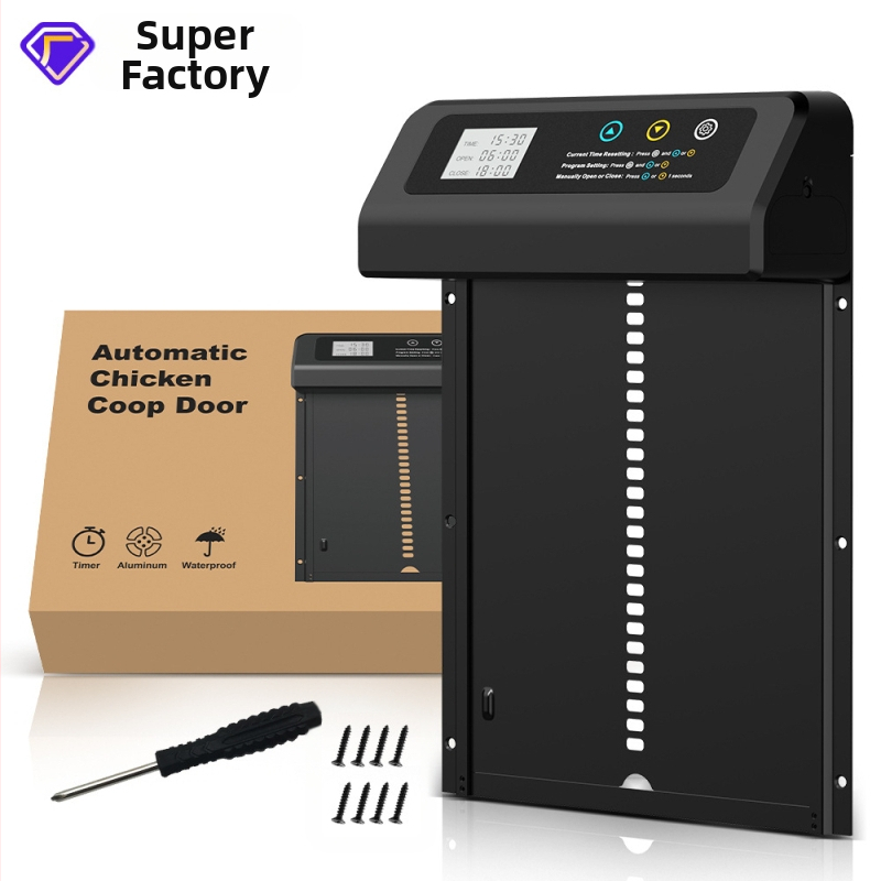 Piiriülene kuummüük elektrilise kanamaja uksega majapidamise alumiiniumisulamist kanamaja uksega intelligentne automaatne ajastus tõstev kanauks