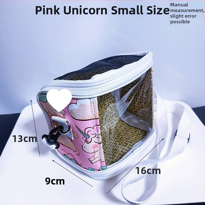 Xuan Fengi väljaminev papagoi kaasaskantav linnukott tiigri nahast pesakott hingav läbipaistev õlakott pojengipuurist nähtav neli aastaaega